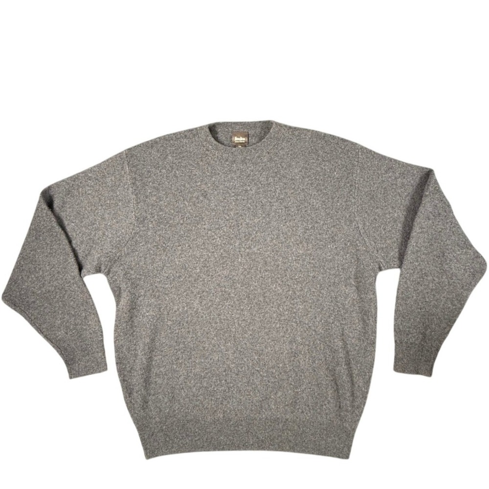 Neiman Marcus Cashmere Sweater Mens XXL Gray Excellent Crew Neck Knit Luxury